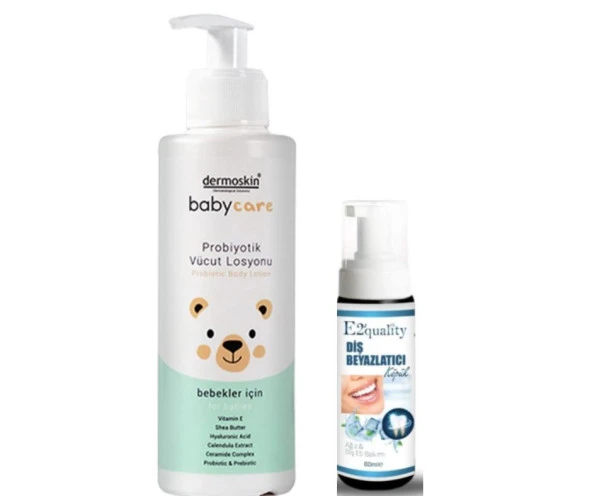 Dermoskin BabyCare Probiyotik Vücut Losyonu 230 ml- Diş Beyazlatıcı Köpük Hediye