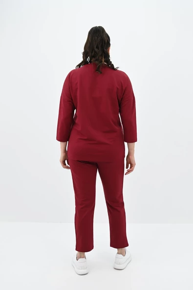 Kadın Büyük Beden Baskı Detaylı Eşofman Takımı 8102-24 - 10