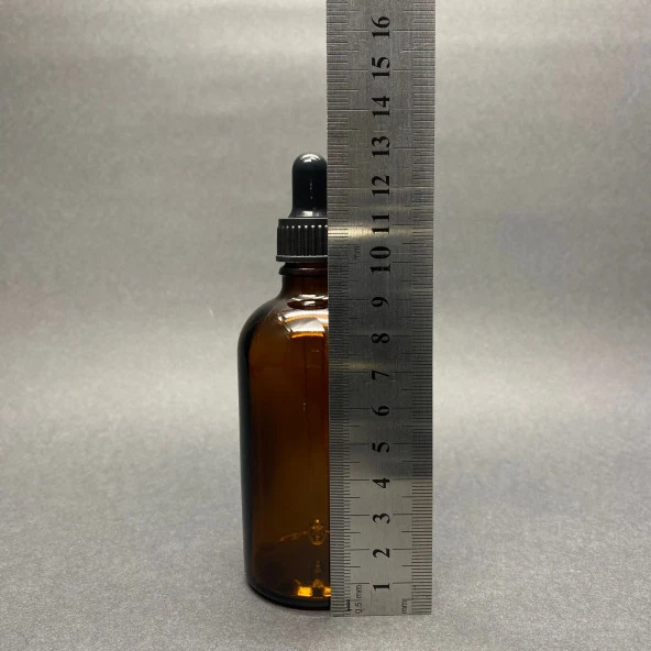 100Ml Kahverengi Cam Damlalıklı Şişe , Siyah Plastik Kapak , 100Cc Amber Cam Damlalıklı Şişe x 6 Adet - Resim 3