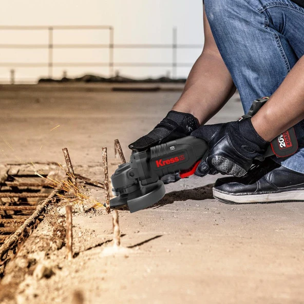 Kress KUH04.91 20Volt 125mm Kömürsüz Profesyonel Şarjlı Devir Ayarlı Avuç Taşlama (Akü Dahil Değildir) - Resim 3