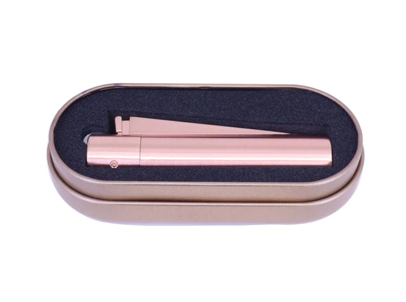 Clipper Özel Kutusunda Metal Çakmak - Mat Rose Gold (Brushed Rose Gold) - Resim 5
