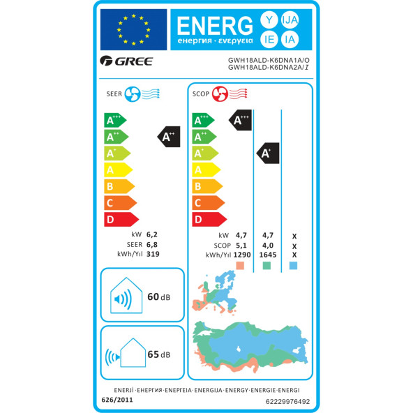 Gree Aphro A++ 18.000 BTU Duvar Tipi Inverter Klima - 4
