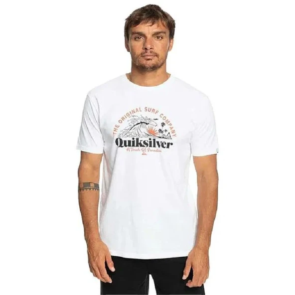 Quiksilver Sunset Wave Beyaz Erkek T-Shirt EQYZT07277-WBB0 - 9