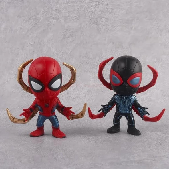 6'lı Anime Karakter Seti Spider-Man Siyah Spider-Man Venom Carnage Deadpool - 5