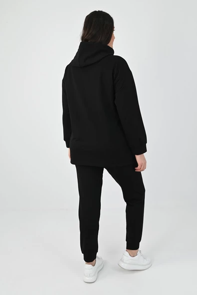 Kadın Büyük Beden Çift Cep Detaylı Eşofman Takımı 8081-24 - 3