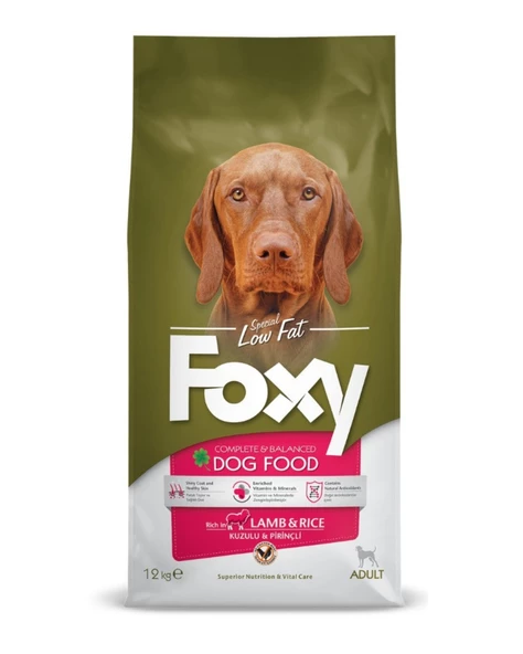 Foxy Kuzu Etli&Pirinçli Yetişkin Köpek Maması 12kg