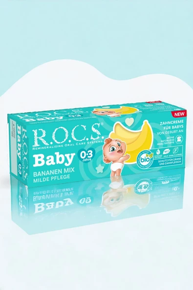 R.O.C.S. Baby 0-3 Yaş Muz Püresi Tadında Bebek Diş Macunu 45G 76533