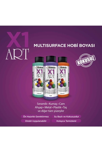 POLİSAN X1 HOBİ BOYASI 0108 ANTİK BAKIR YALDIZ 120 ML - 2