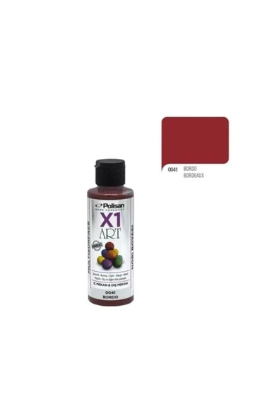 Polisan X1 Art Multisurface Akrilik Hobi Boyası Bordo 120 Ml