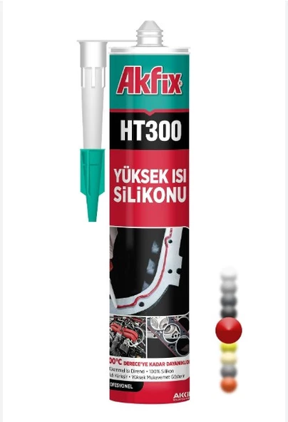 AKFİX YÜKSEK ISI SİLİKONU KIRMIZI 280 ML