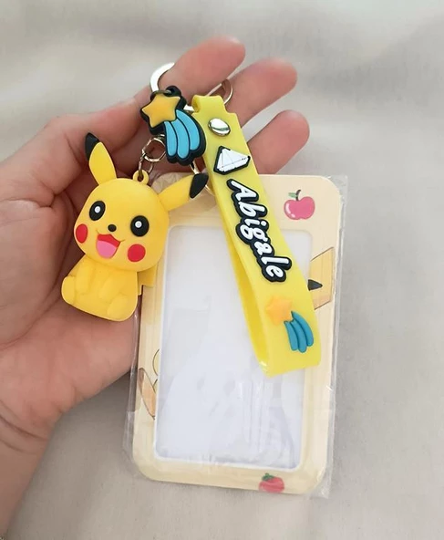 Anahtarlık Silikon Pokemon Pikachu Kartlık Karvizitlik Oyuncak Çanta Süsü