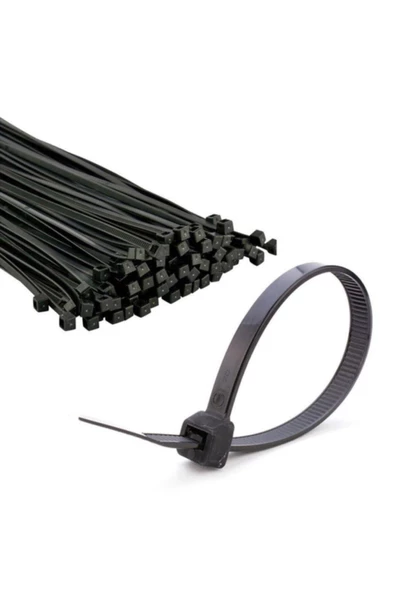 Kupa Plastik Cırt Kelepçe Siyah 3.6 X 250 Mm. - 100 Adet - 4