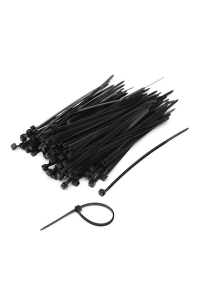 Kupa Plastik Cırt Kelepçe Siyah 3.6 X 250 Mm. - 100 Adet - 3