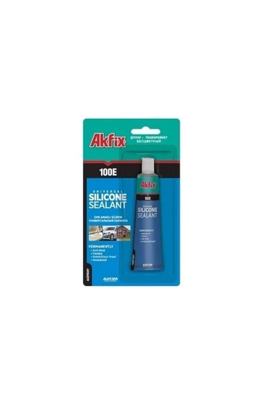 Akfix 100e Genel Amaçlı Silikon Şeffaf Tüp 50 Ml.