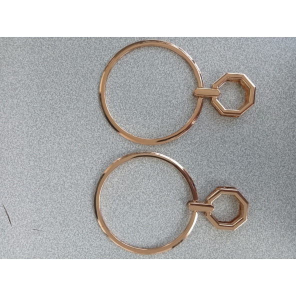 Gold Metal İki Bölümlü Katlanır Çanta Sapı - 2