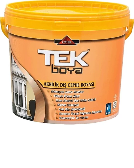 TEK AKRİLİK DIŞ CEPHE BOYASI BEYAZ 15 LT 20 KG