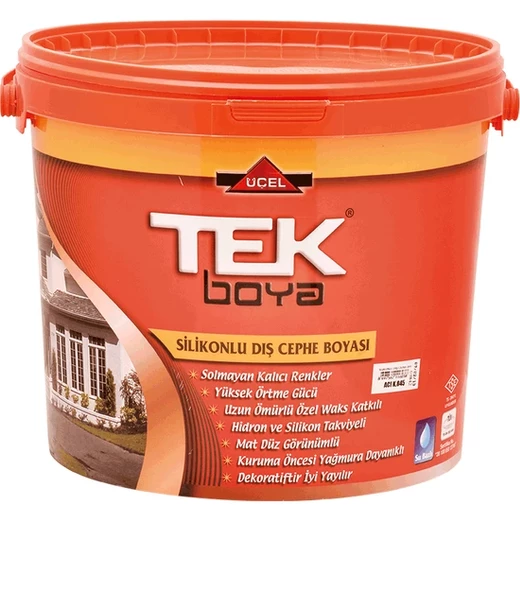 TEK SİLİKONLU DIŞ CEPHE BOYASI BEYAZ 15 LT 20 KG