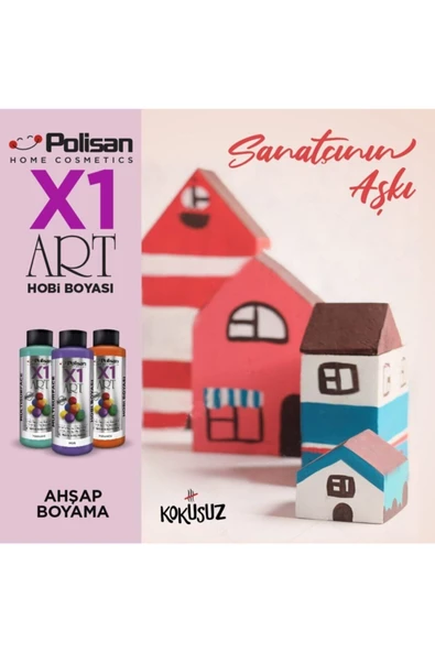 Polisan X1art Multisurface Hobi Boyası 120ml - 0002 Antik Beyaz - 7