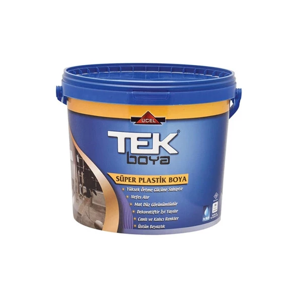 TEK SÜPER PLASTİK BOYA SİYAH 20 KG