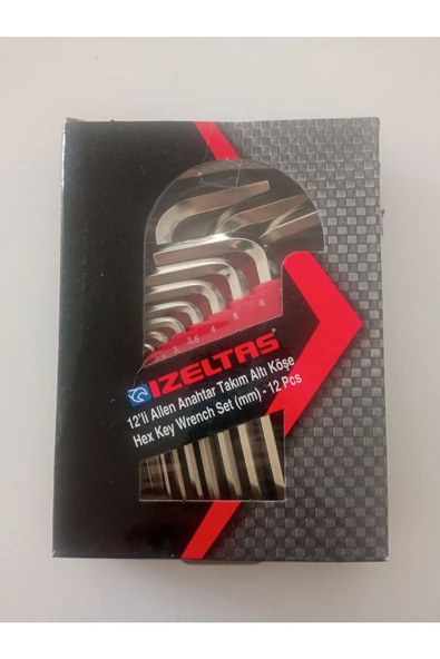 İzeltaş Allen Anahtar Takımı 12 Parça Kısa 4900003112