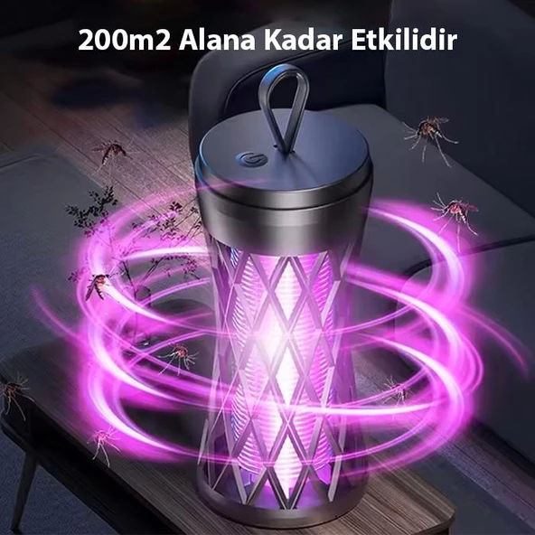 Polham 200Metrekare Ektili UV Mor Işıklı Sinek, Sivrisinek, Haşere Öldürücü Elektrikli Kapan - 5