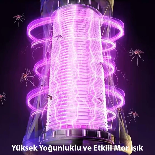 Coofbe 200M2 Etkili UV Mor Işıklı Sivrisinek Öldürücü Sinek Kapanı Ev Yazlık Kamp Sivrisinek Kovucu - 5