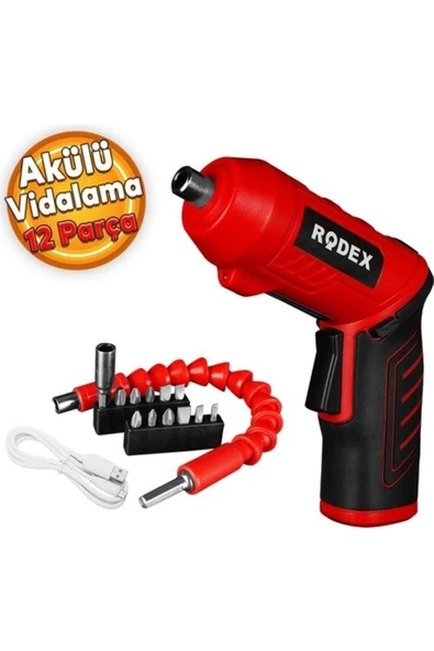 RODEX ŞARJLI TORNAVİDA 13 PARÇA SET 3.6V 1.5AH RDX-3085 - 5