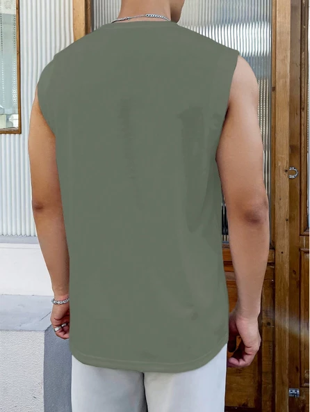 Erkek Bisiklet Yaka Etek Ve Kol Bitimi Dökümlü Süprem T-Shirt - 2