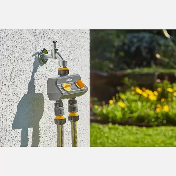 NEPTUN ÇİFT ÇIKIŞLI OTOMATİK MUSLUK APARATI 1/2''-3/4''-1'' - 5