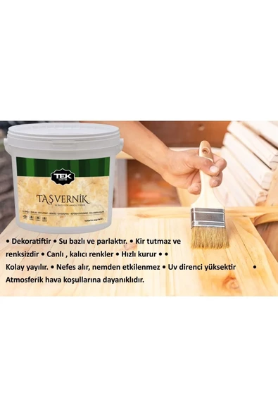 TEK TAŞ VERNİK SU BAZLI 2.5 LT - 2