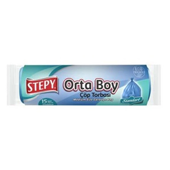 STEPY  ORTA BOY ÇÖP TORBASI 55X60CM 15 Lİ