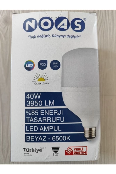 Noas 40w Torch Ampul Beyaz Işık 6500 K