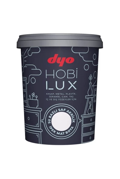 Dyo Hobi Boyası Hobilux 0,4 Lt Beyaz (600gr) Seramik ,taş ,ahşap ,cam , Metal Iç Ve Dış Cephe - 2
