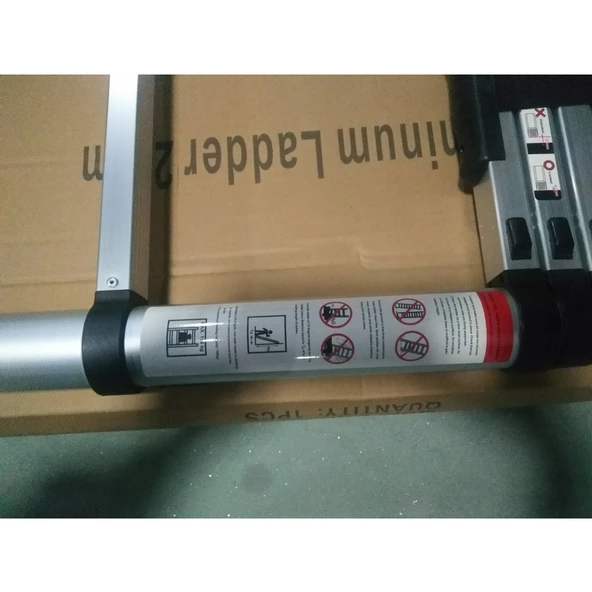 EBAX 2,9 MT 10 BASAMAKLI UZAYAN ALÜMİNYUM TELESKOPİK MERDİVEN - Resim 5