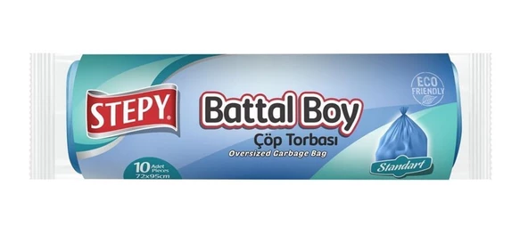 STEPY EKONOMİK BATTAL BOY ÇÖP TORBASI 72X95CM 10'LU