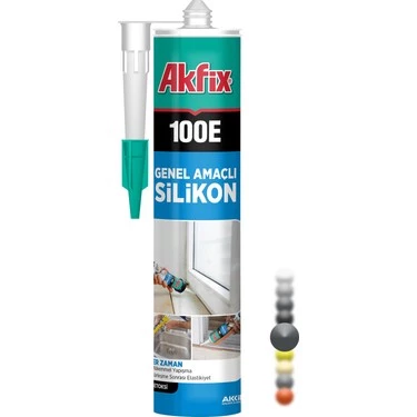 AKFİX 100E ANTRASİT GRİ SİLİKON 280 ML