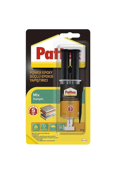 Pattex Mix Epoxy Güçlü Epoksi Yapıştırıcı 27 G