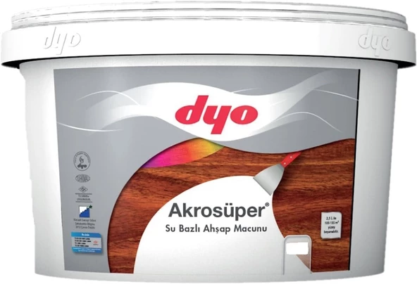 DYO AKROSÜPER SU BAZLI AHŞAP MACUNU 1,25 KG