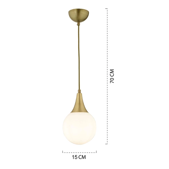 Apliqa Damla Tekli Eskitme Modern Sarkıt Mutfak Salon Sarkıt Avize - Resim 4