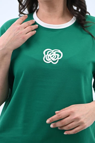 Kadın Kısa Kollu Büyük Beden Eşofman Takımı 3807-23 - 10