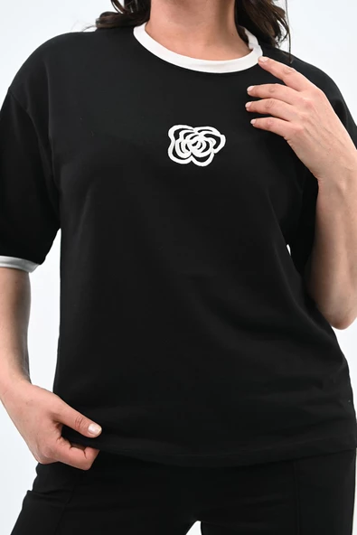 Kadın Kısa Kollu Büyük Beden Eşofman Takımı 3807-23 - 5