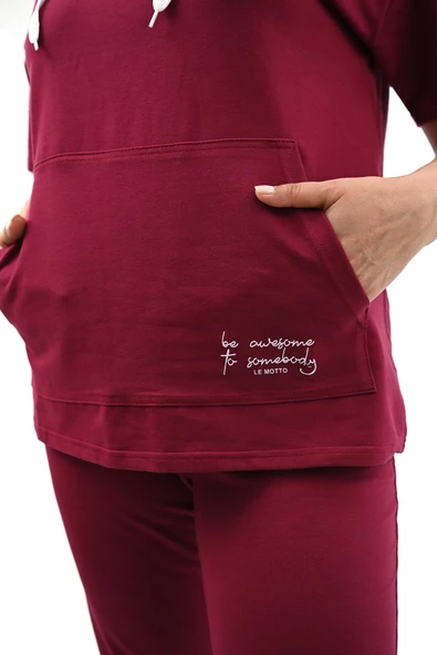 Kadın Kapüşonlu Büyük Beden Eşofman Takımı 3759-23 - 11