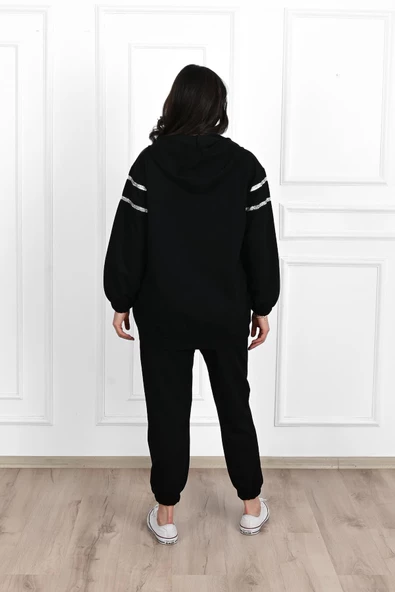 Kadın Sim Detaylı Büyük Beden Eşofman Takımı 3671-23 - 3