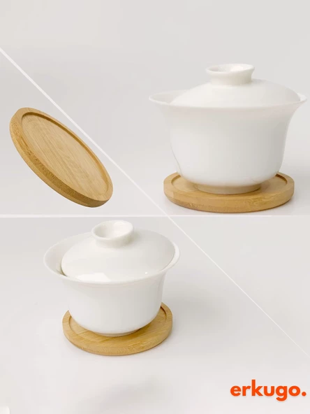 6 Adet Yuvarlak Bambu Altlık, Bardak Altlığı, Fincan Tabağı, Çay Tabağı - 4