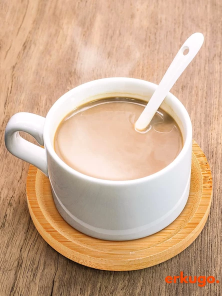 6 Adet Yuvarlak Bambu Altlık, Bardak Altlığı, Fincan Tabağı, Çay Tabağı - 2