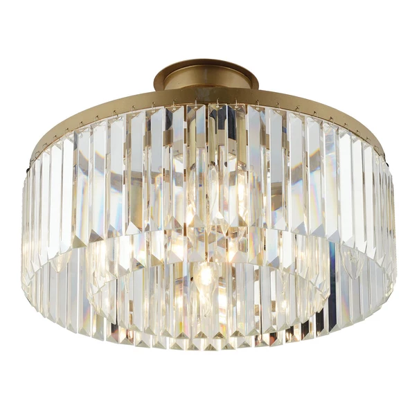 Apliqa Kanvas 45'Lik Eskitme Kristalli Taşlı Modern Tasarım Kristal Salon Avize - Resim 4