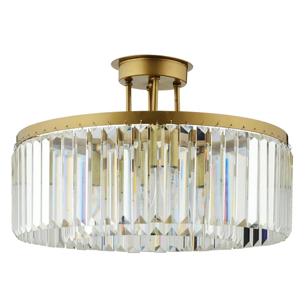 Apliqa Kanvas 45'Lik Eskitme Kristalli Taşlı Modern Tasarım Kristal Salon Avize - Resim 7