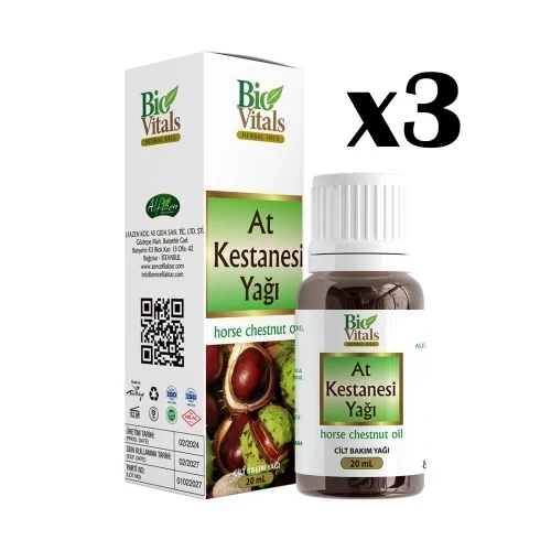 Biovitals At Kestanesi Yağı 20 ml x 3 Adet