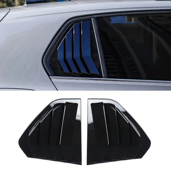 Vw Golf 8 İçin Kelebek Cam Vizörü Kaplaması Siyah MAT Renk - 2