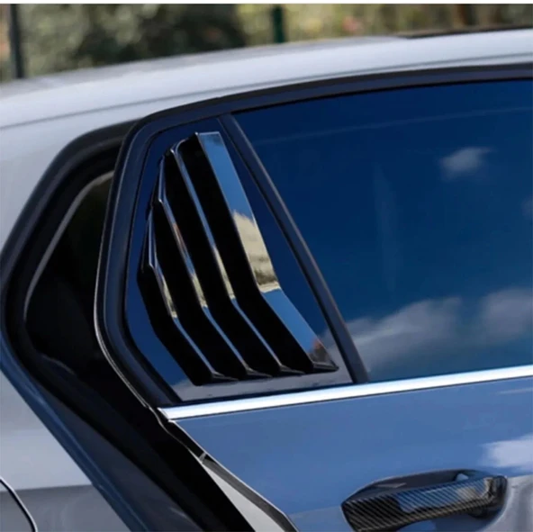 Vw Golf 8 İçin Kelebek Cam Vizörü Kaplaması Siyah MAT Renk
